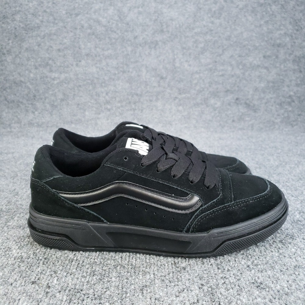 Vans Hylane Shoes Mens Size 8.5 Triple Black Skate Casual Sneakers Fat Tongue